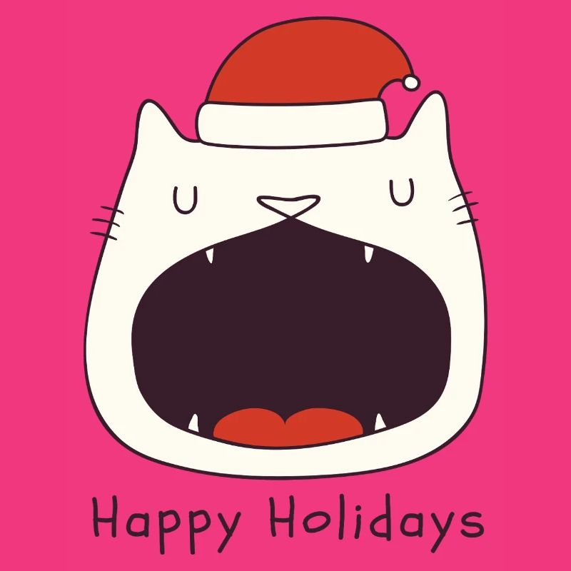 Drôle de chat de Noël