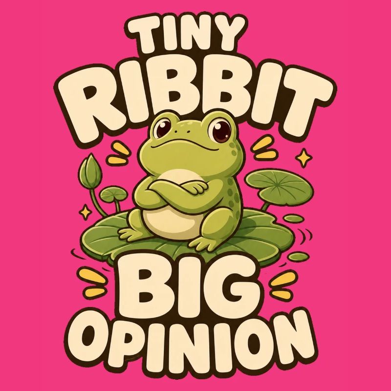 Tiny Ribbit Big Opinion Frog