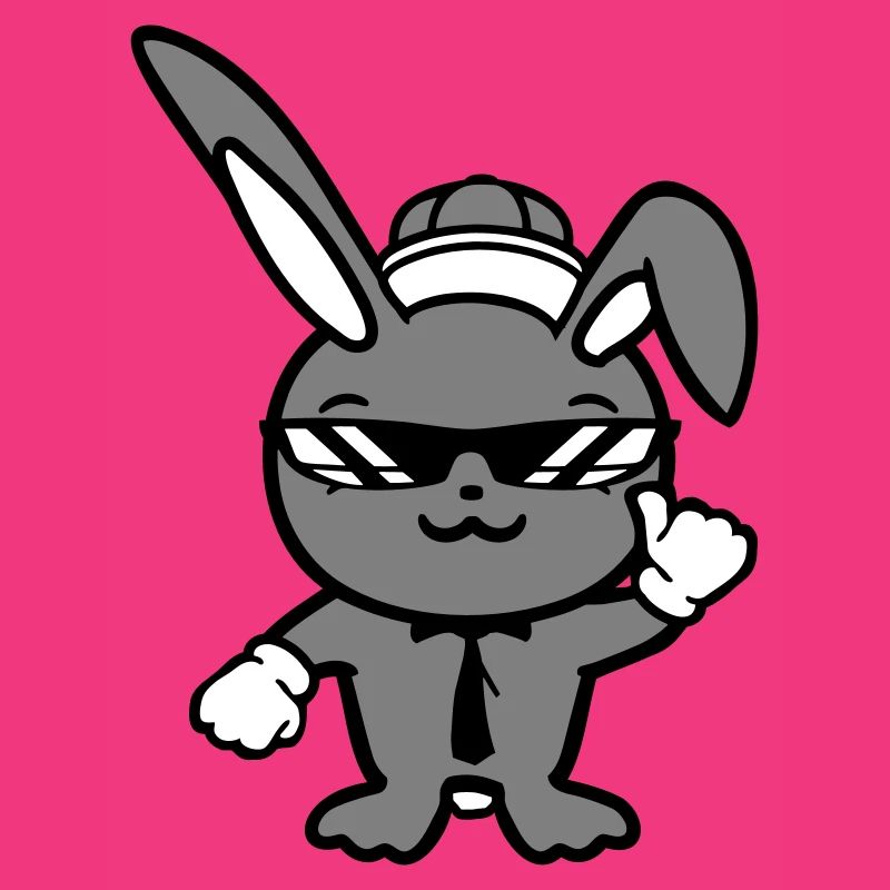 Lunettes de soleil lapin Cappy cravate Cool Hat Comic