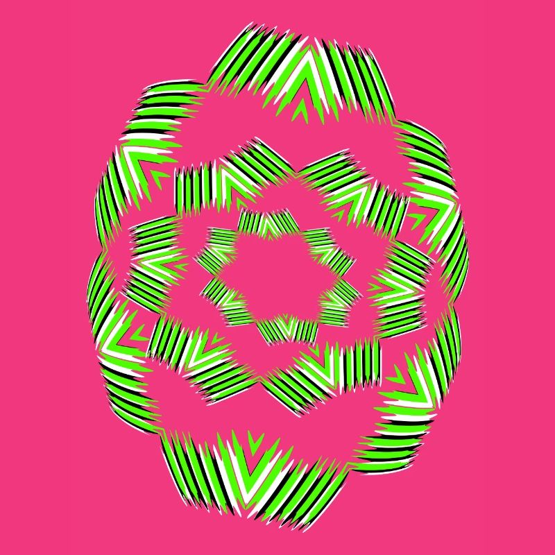 Neon Mandala Fächer Muster
