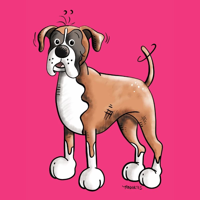 Lustiger Deutscher Boxer