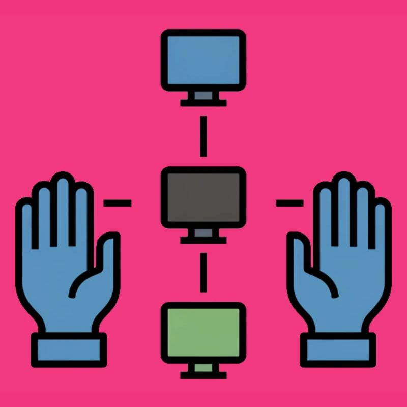 Decentralized Network | Blockchain P2P Symbol