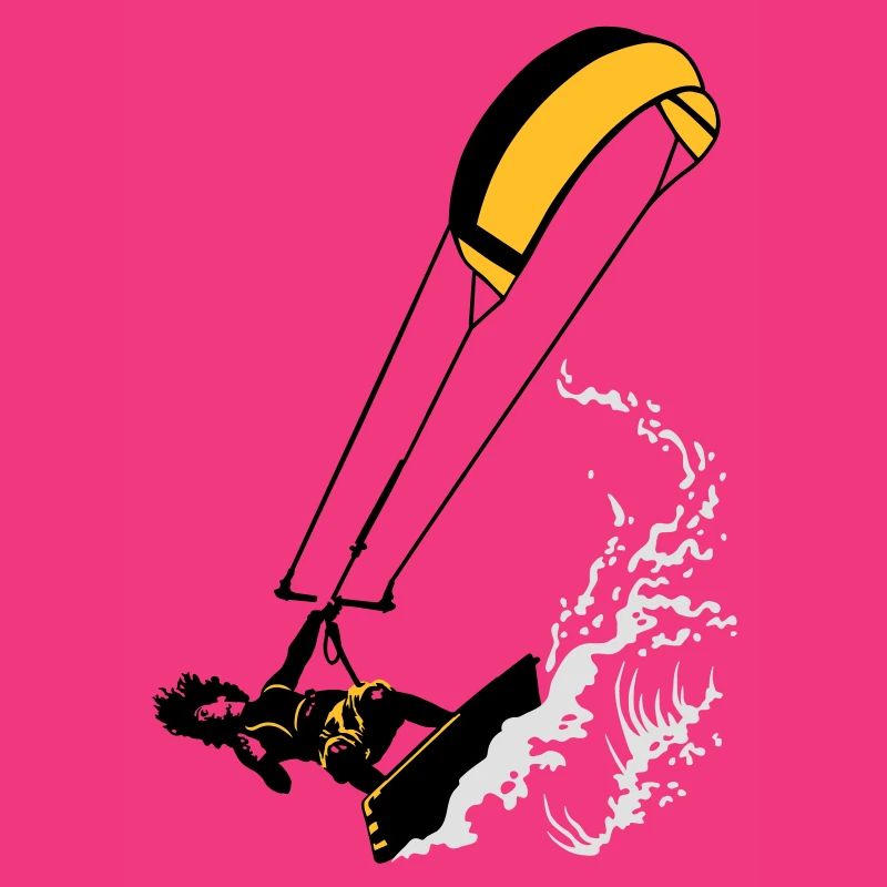 Kitesurfer and wave flex