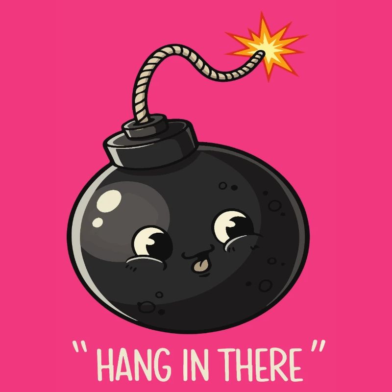 Kawaii Exploding Bomb Comic Design