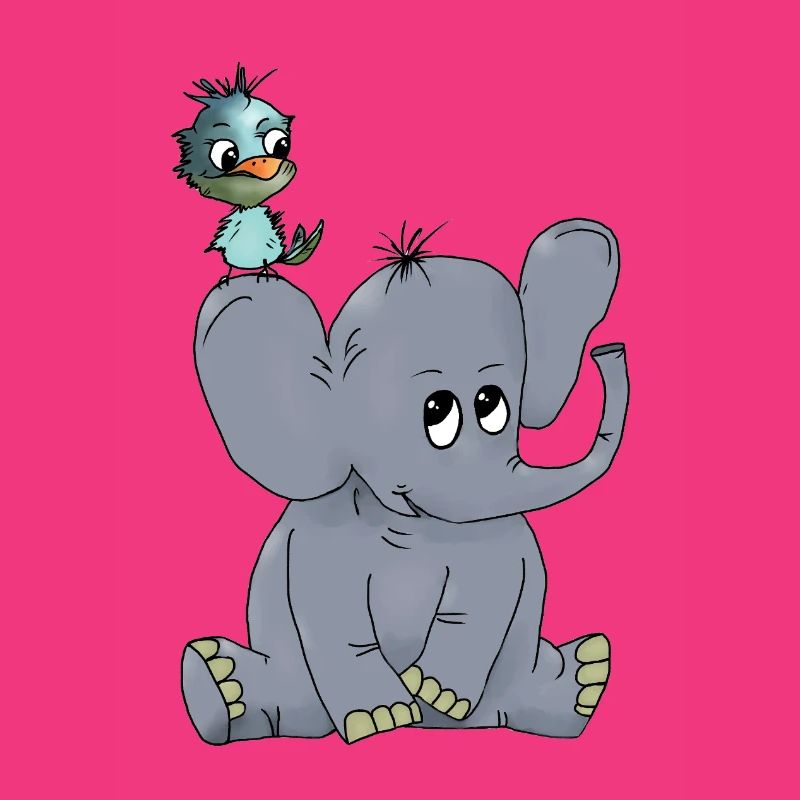 Elefant_mit_Vogel