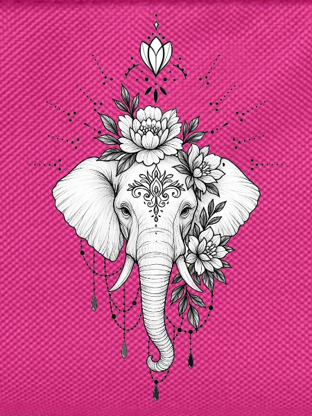 Blumen-Elefantenmandala-Schmuck
