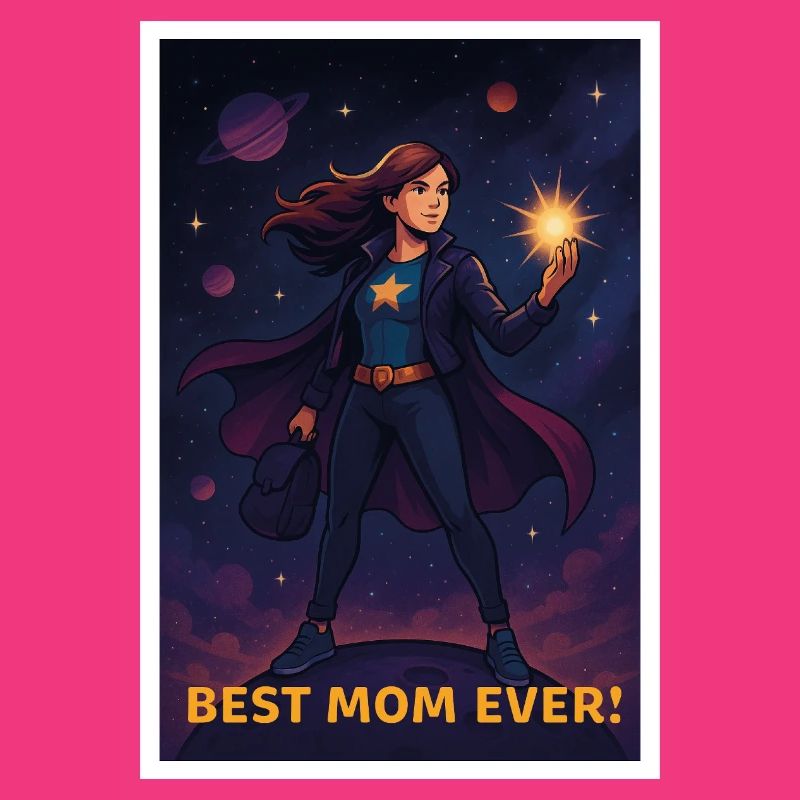 Beste Mutter aller Zeiten Superhelden Poster