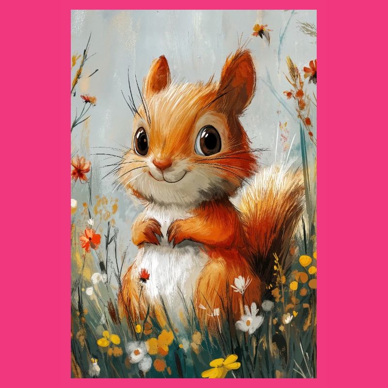 Illustration eines Eichhörnchens