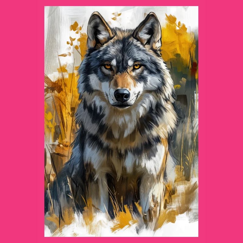 Illustration eines Wolfes