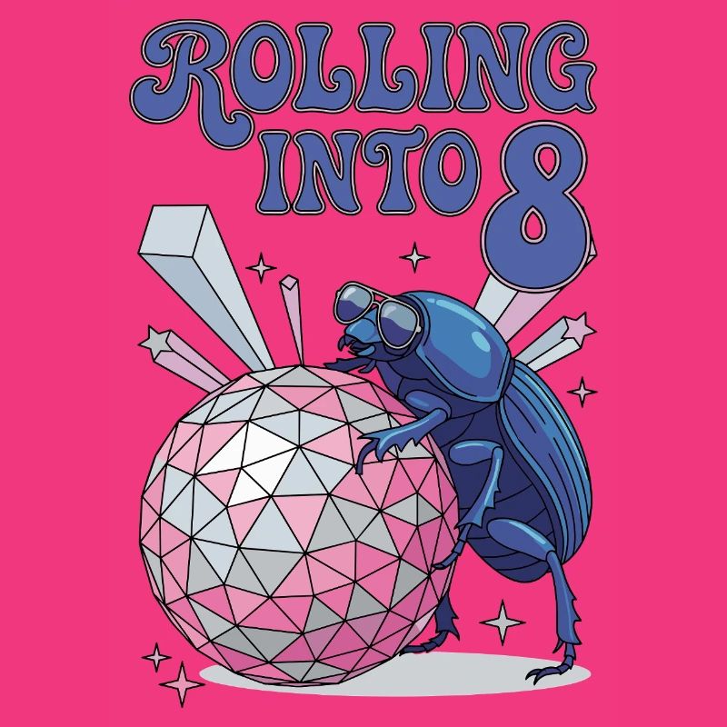Rolling Into 8 Disco-Mistkäfer