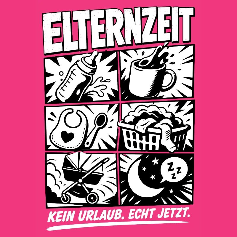 Elternzeit Comic Symbole