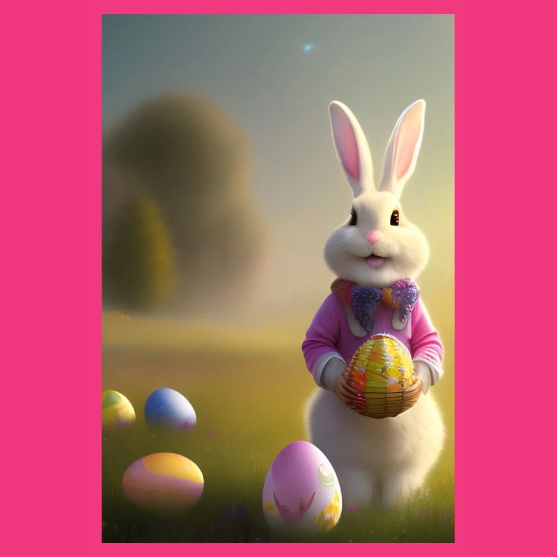 Easter Bunny with Easter Eggs