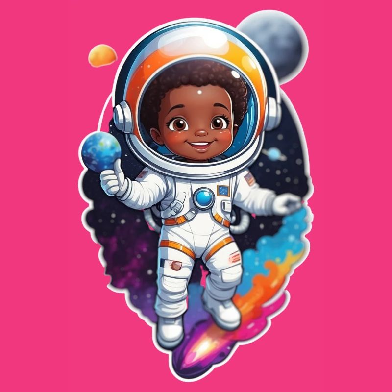 Conception de dessin animé d’enfant astronaute mignon