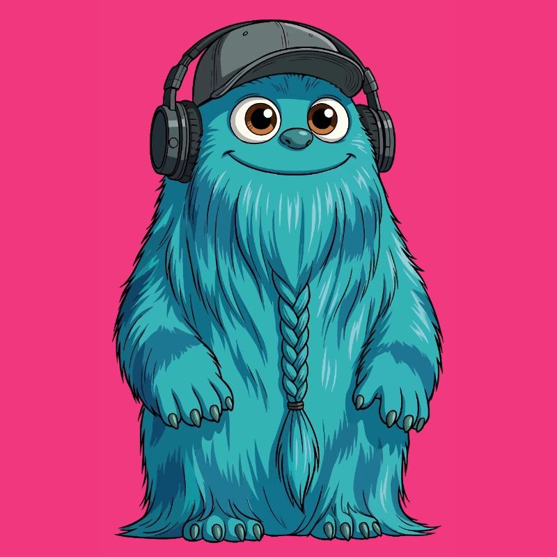 DJ Fluffo with Braid Front - Fluffonster Design