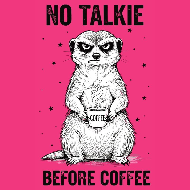 Pas de conversation devant un suricate amateur de café