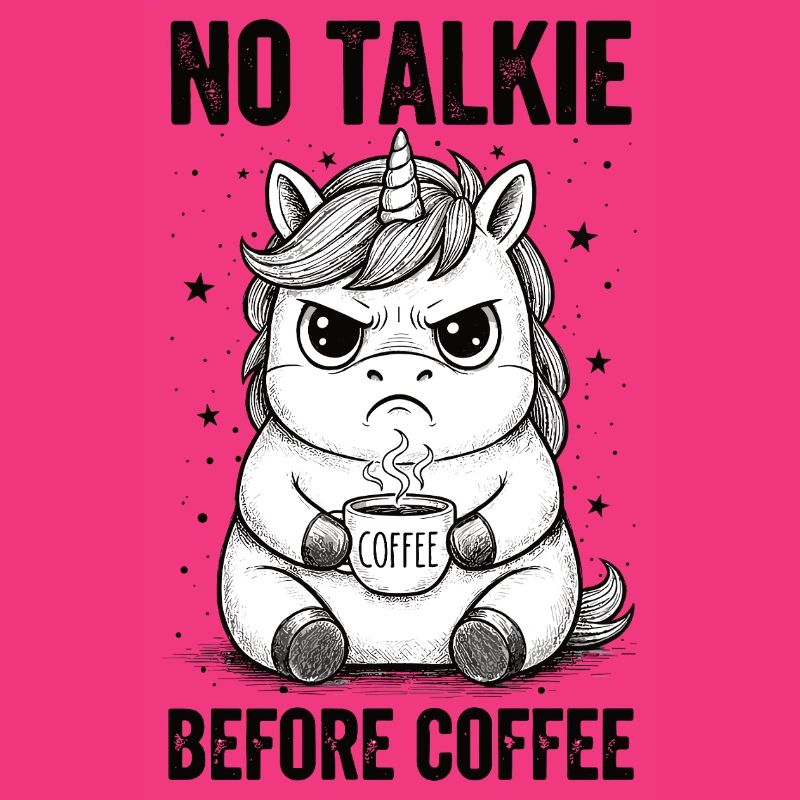 Pas de conversation devant une licorne amoureuse du café