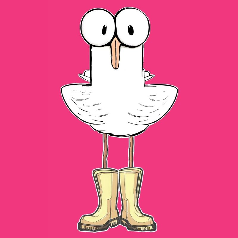 Möwe mit Gummistiefel - Das perfekte Gesche Lustig