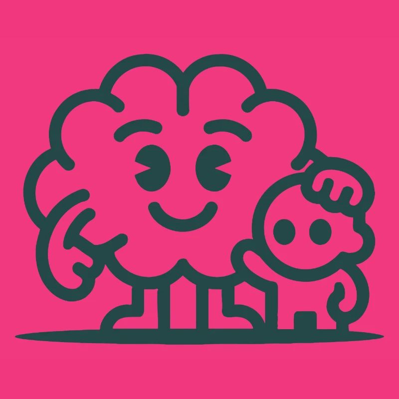 Friendly Cloud Duo Illustration