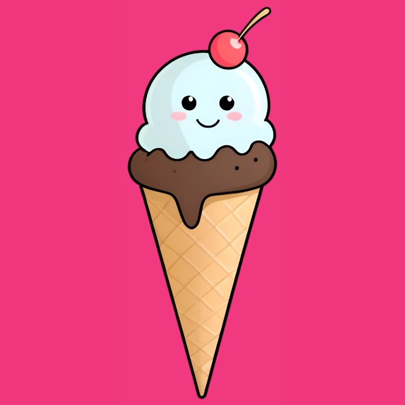 Kuscheliges Eis mit Kirsche