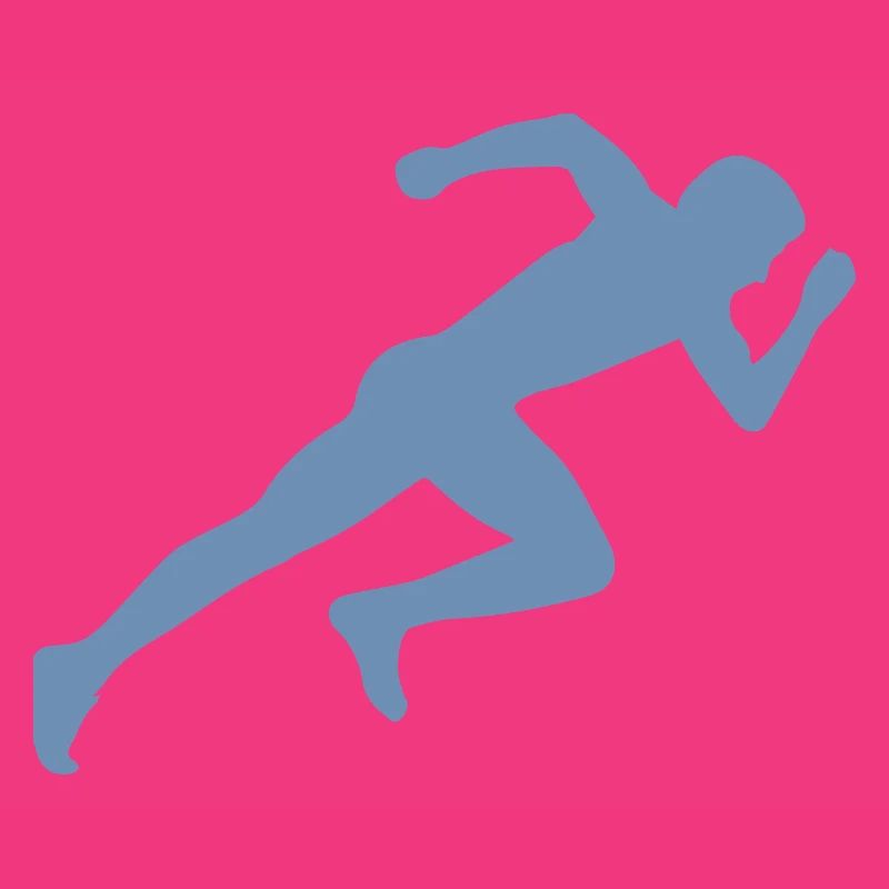 Minimalist Silhouette Sprinter Sprint Racing