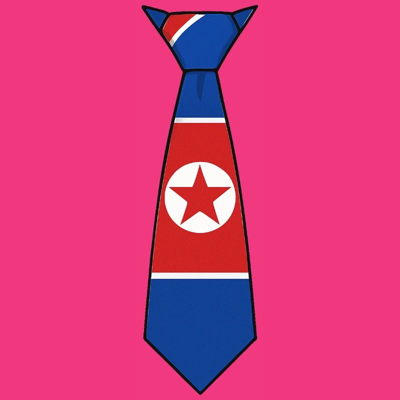 Cravate Corée du Nord – Conception du drapeau