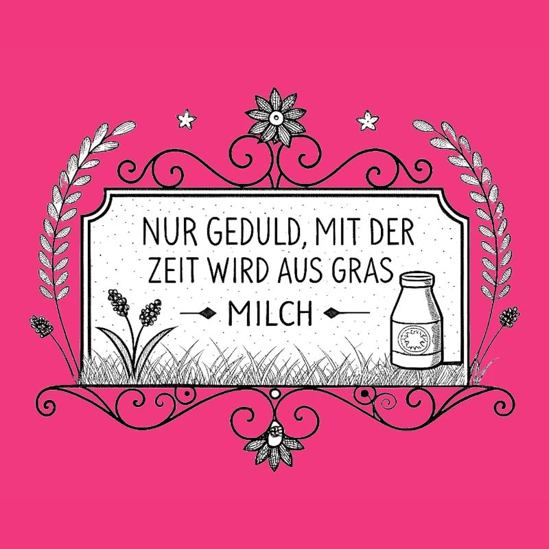 Nur Geduld - mit der Zeit wird aus Gras Milch