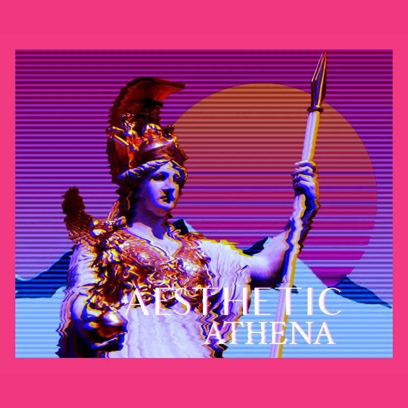 Abstract stylized goddess Athena