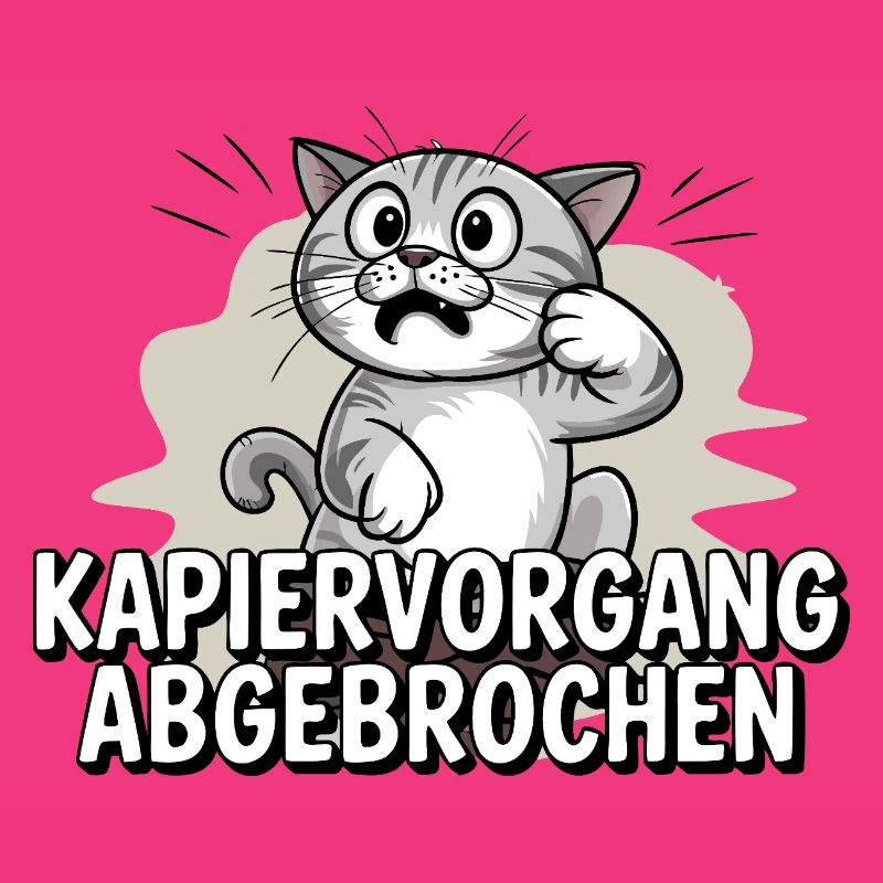 Kapiervorgang abgebrochen – Katze verwirrt