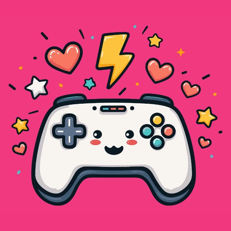 Kawaii Game Controller Sparkling