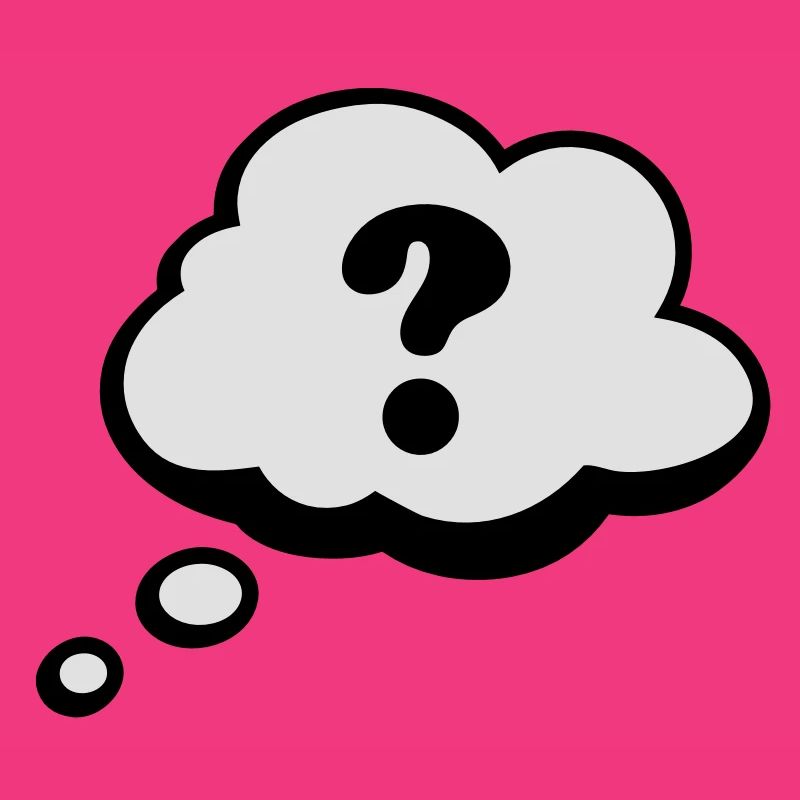 Comic speech bubble question mark