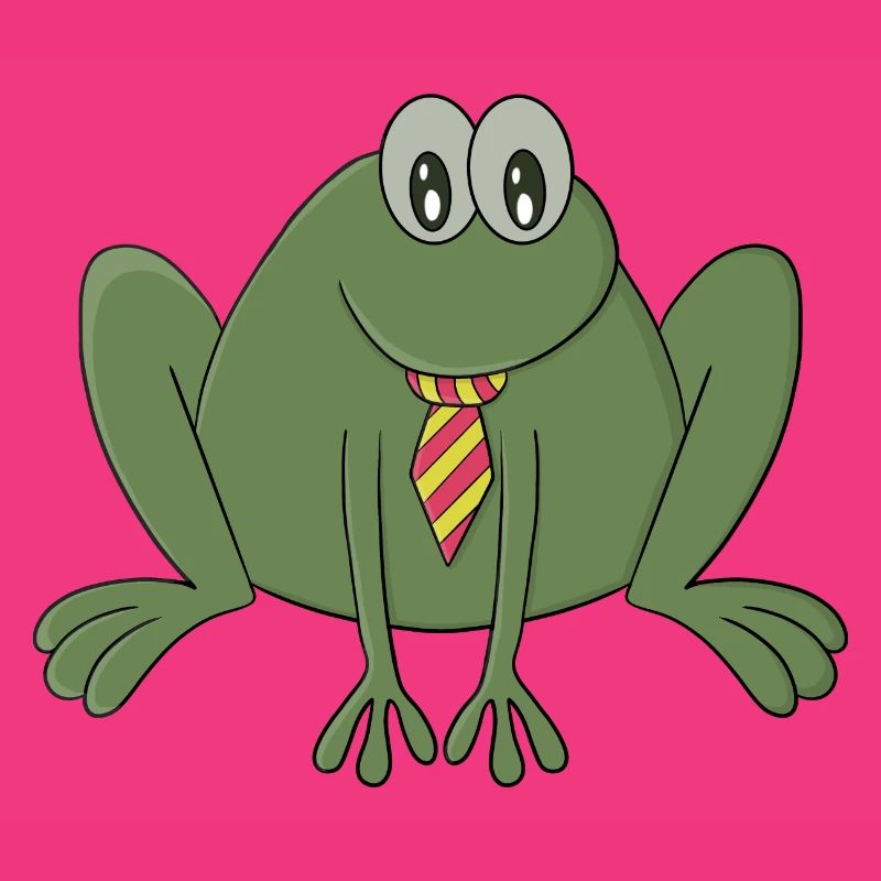 Grenouille avec une cravate