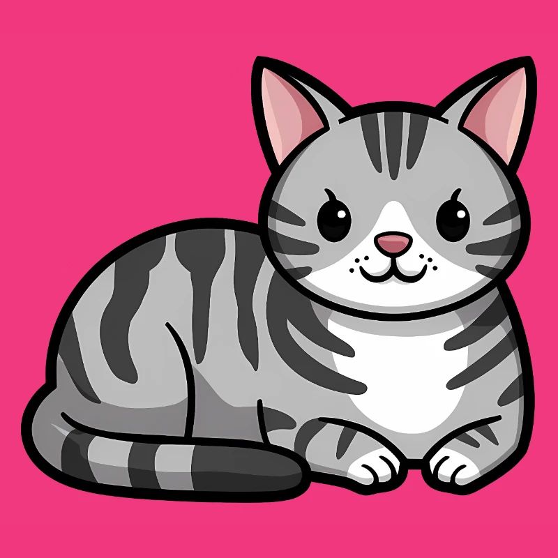 Grau getigerte Katze
