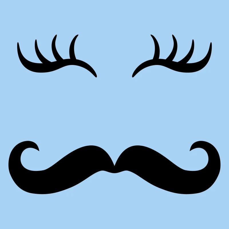 Moustache & eyelashes
