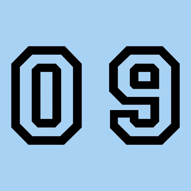 number - 09 - zero nine
