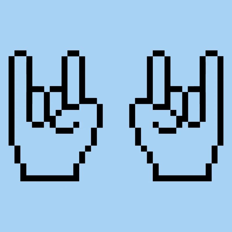 rock pixel hände