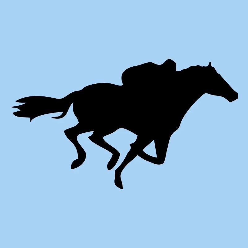 Cheval de course cheval galopant avec le cavalier