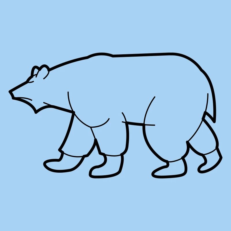 Zeichnung eines Eisbären