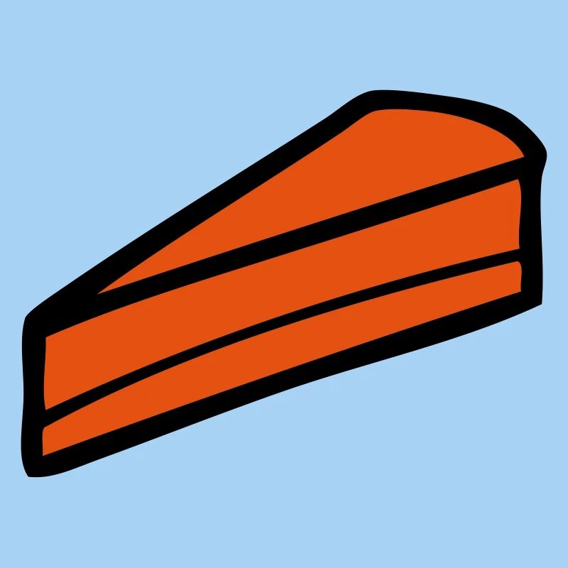 un dessin d'une part de gâteau