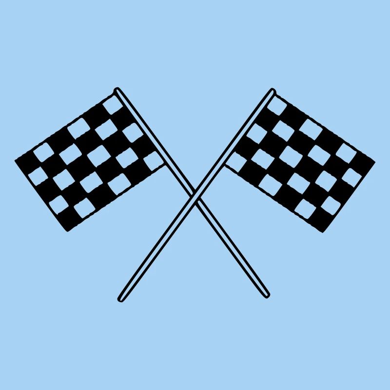 Flag Race Car Destination Motorcycle