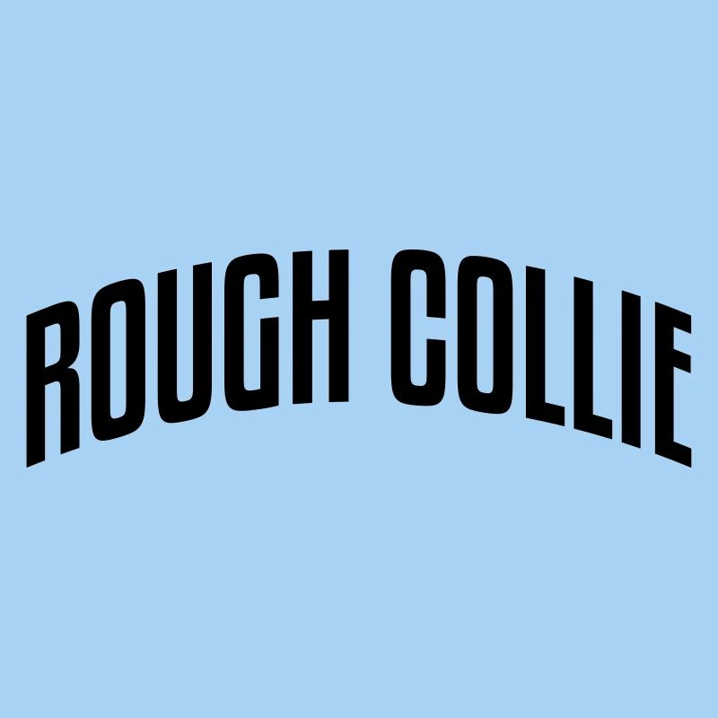 rough collie stylish arched text logo co