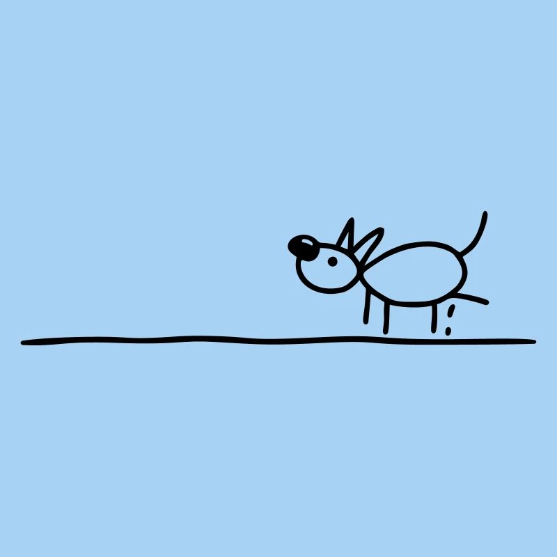 Hund hebt Bein