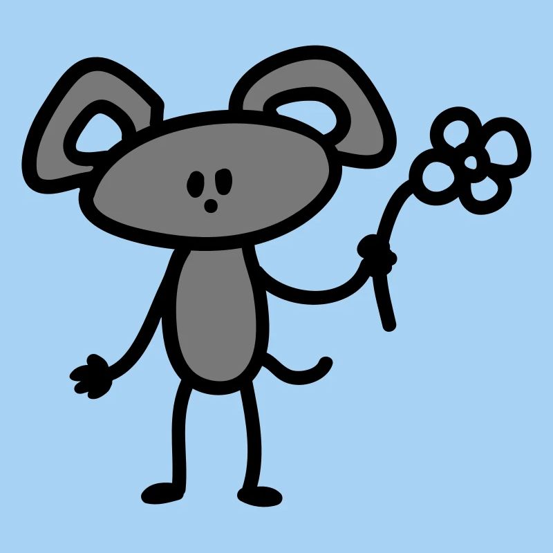 Souris avec des fleurs