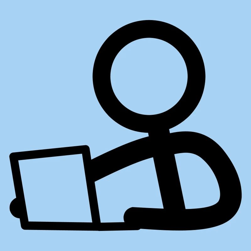 Stickman on notebook