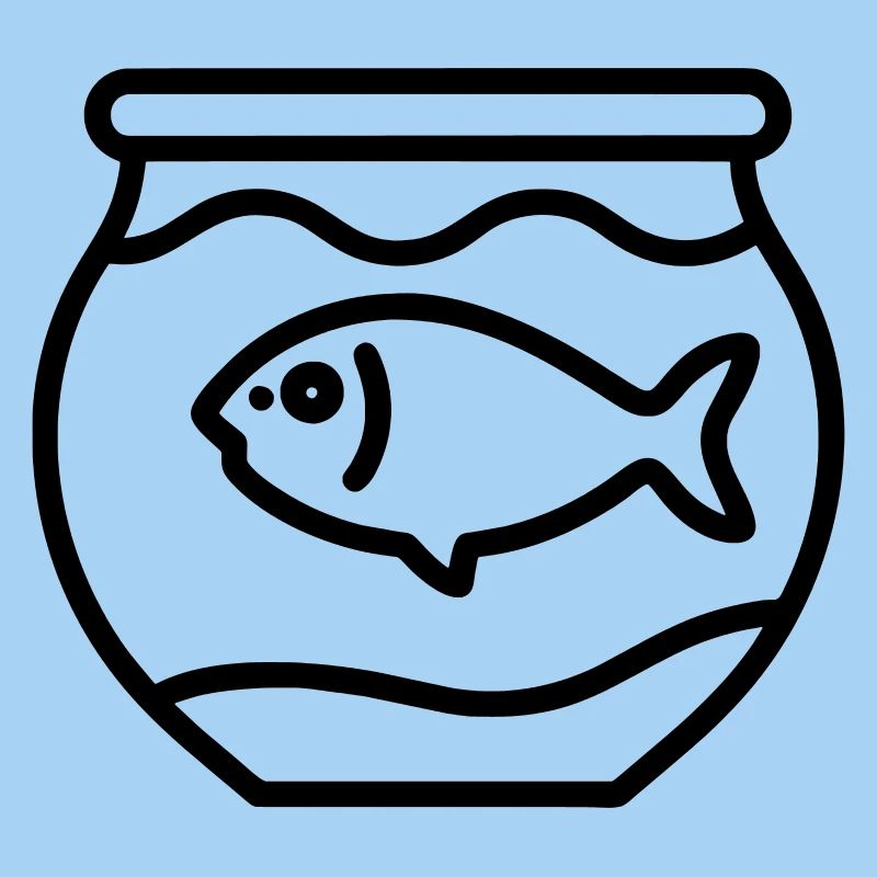 Icône de contour de poisson - Conception de pêche simple