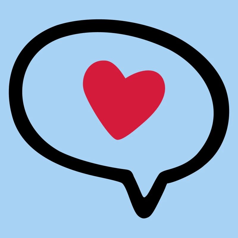 Bulle de dialogue avec coeur