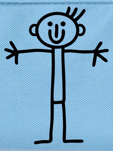 Stickmen open arms