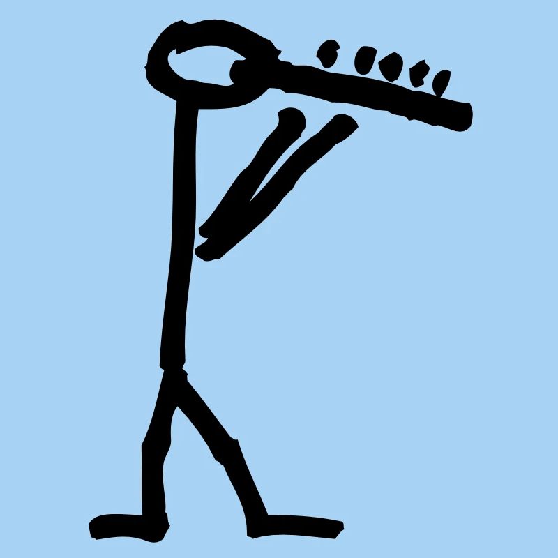 Musikant mit Querflöte