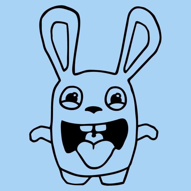 drawing cute rabbit stupid comic style cartoon fun