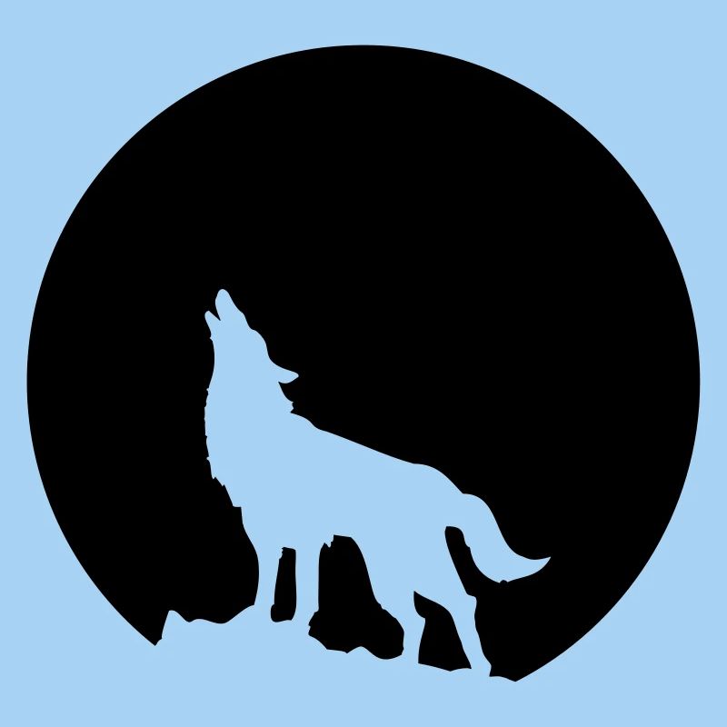 Wolf Howling Moon