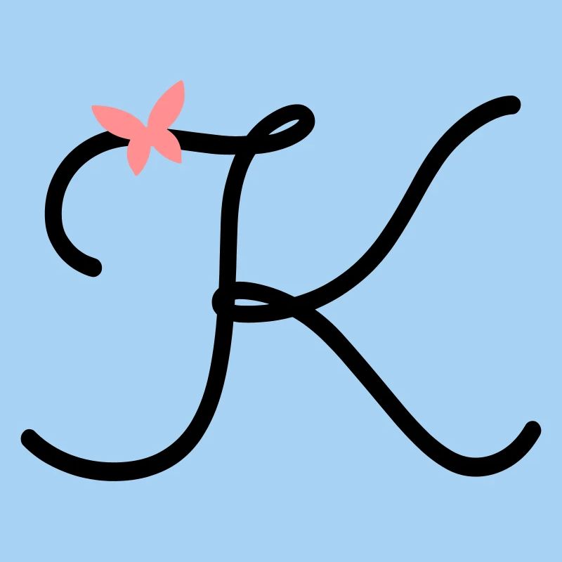 Buchstabe K Schmetterlingsbuchstabe